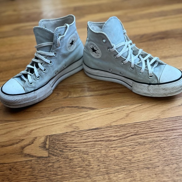 Converse Classic High-Tops in Soft Blue - Picture 1 of 4